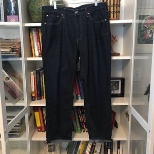 Levi’s dark wash straight leg jeans